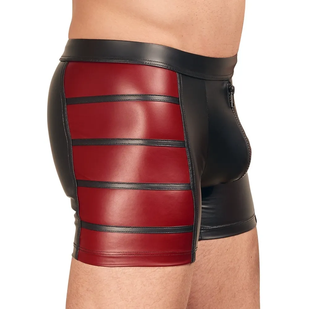 NEK Matte Look Pants In Black and Red - Image 2