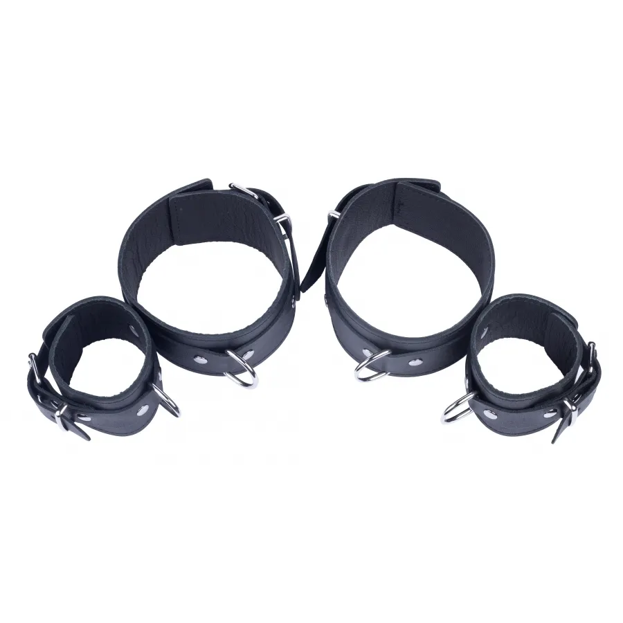 The Red Arm To Forearm Leather Shackles - Image 2