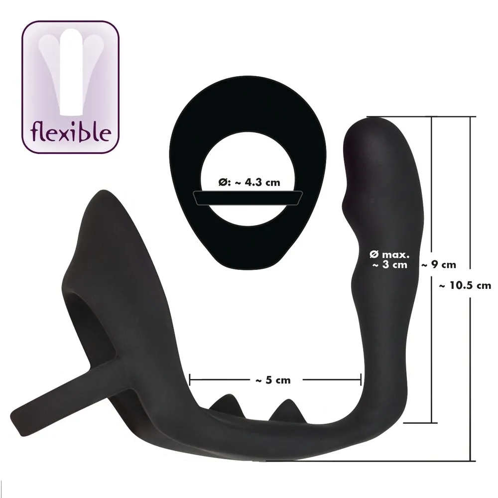Black Velvets Cock Ring And Anal Plug - Image 3