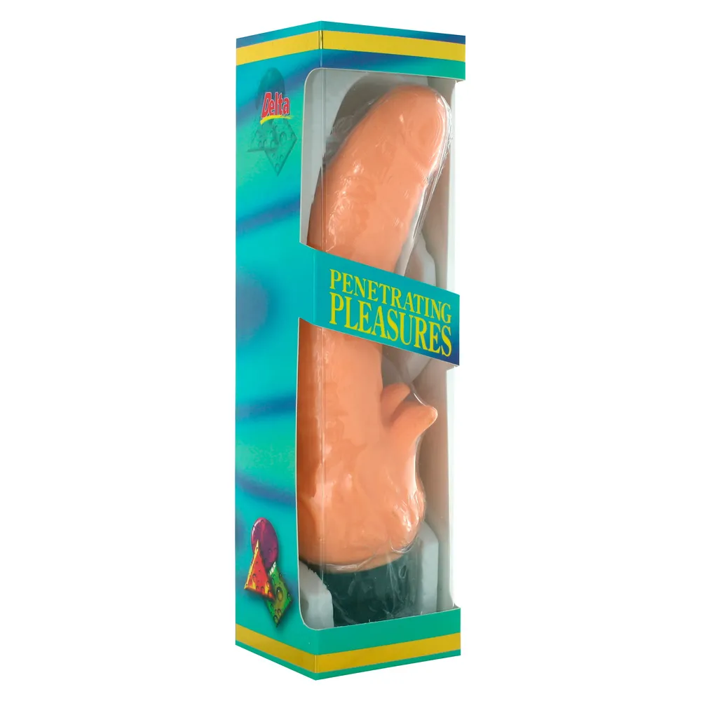 Vinyl Vibrator With Clitoral Stimulator - Image 2
