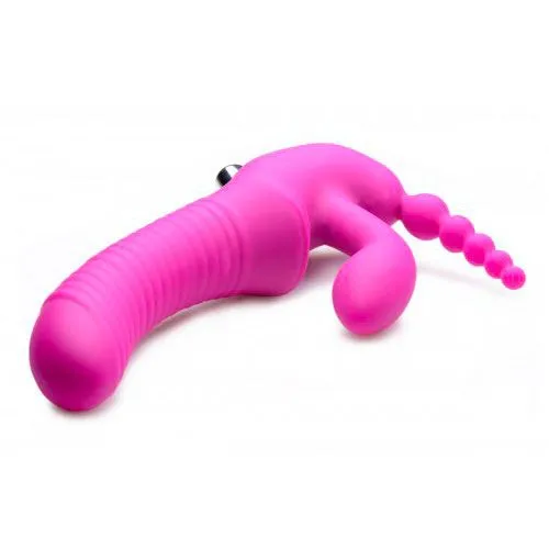 XR Regal Rider Vibrating Silicone Strapless Strap On Triple G Di - Image 4
