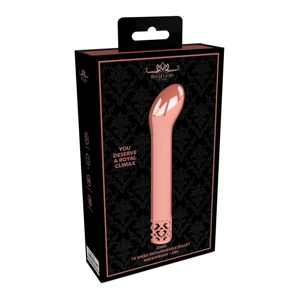 Royal Gems Jewel Rechargeable G Spot Bullet Rose Gold - Image 3
