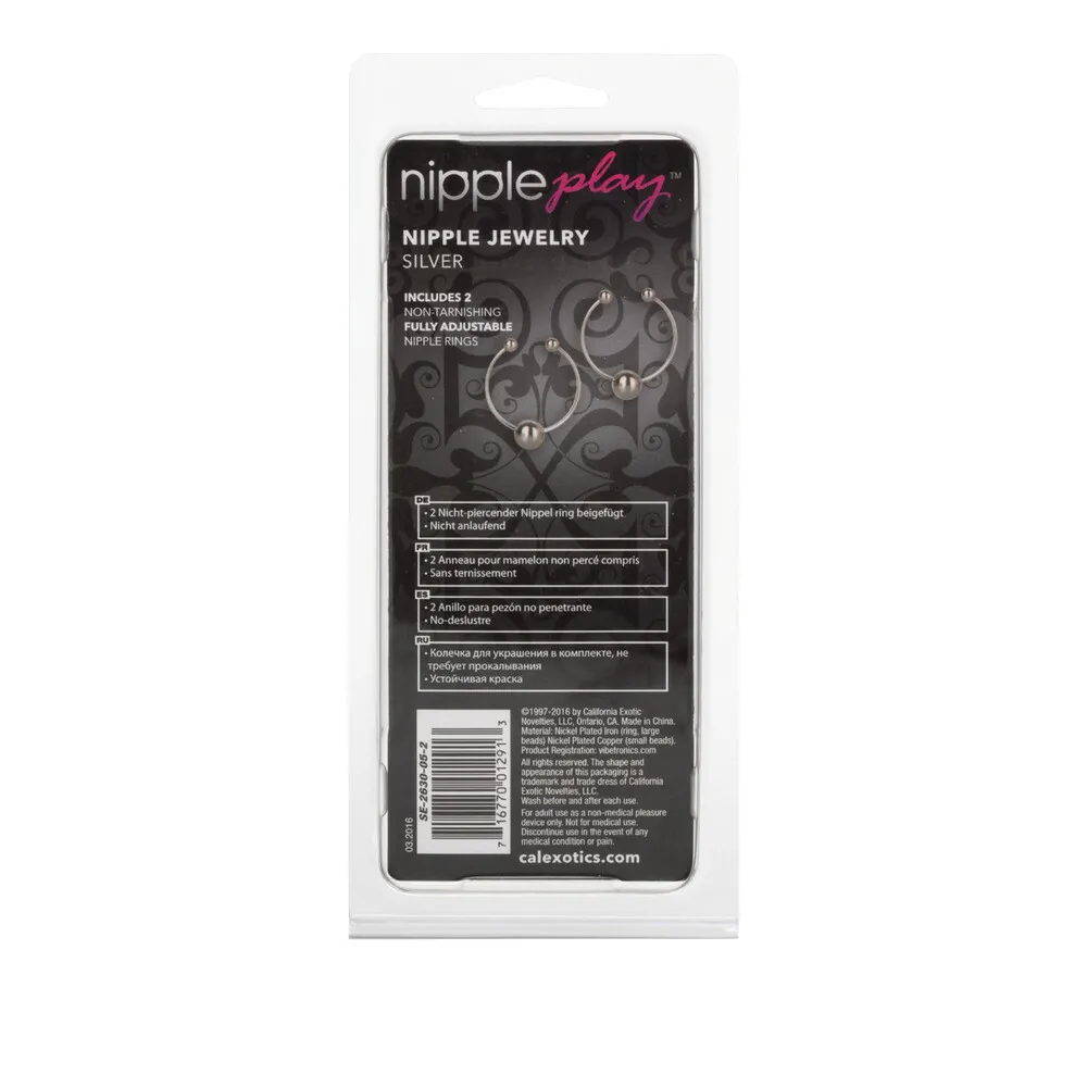 Nipple Play Non Piercing Nipple Jewellery Silver - Image 3