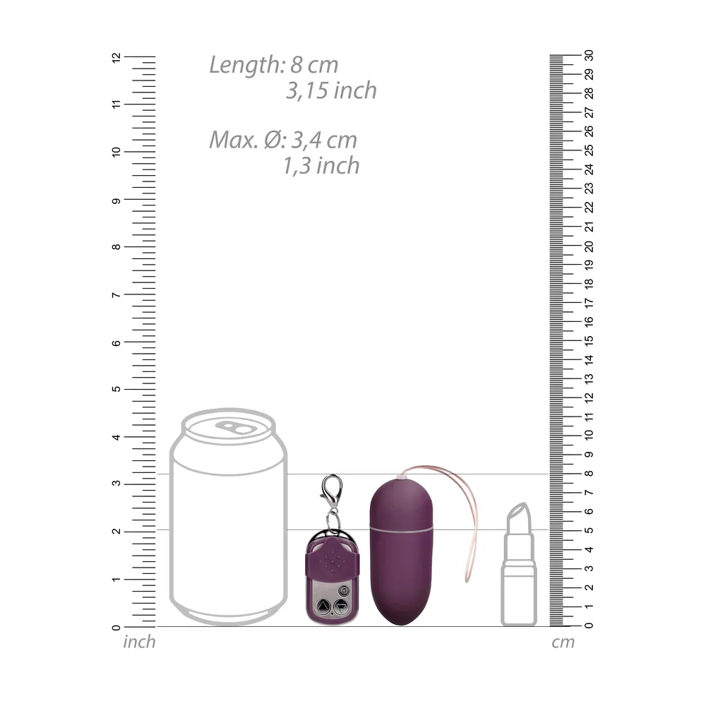 10 Speed Remote Vibrating Egg BIG Purple - Image 3
