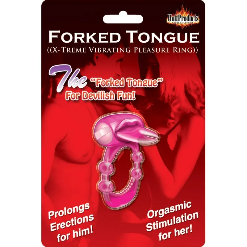 Forked Tongue Vibrating Silicone Cock Ring - Image 2