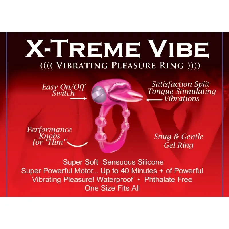 Forked Tongue Vibrating Silicone Cock Ring - Image 3